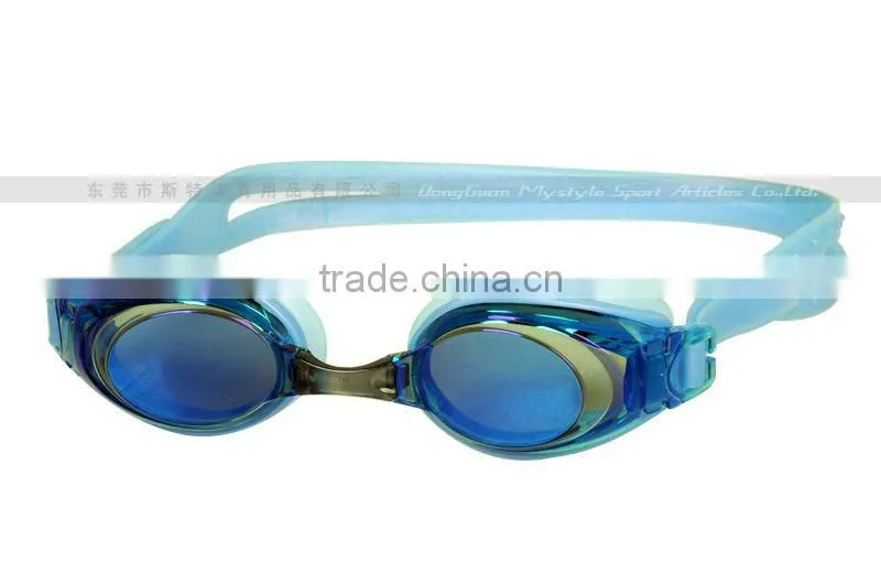2015 New Colorful silicone swim goggle factory china