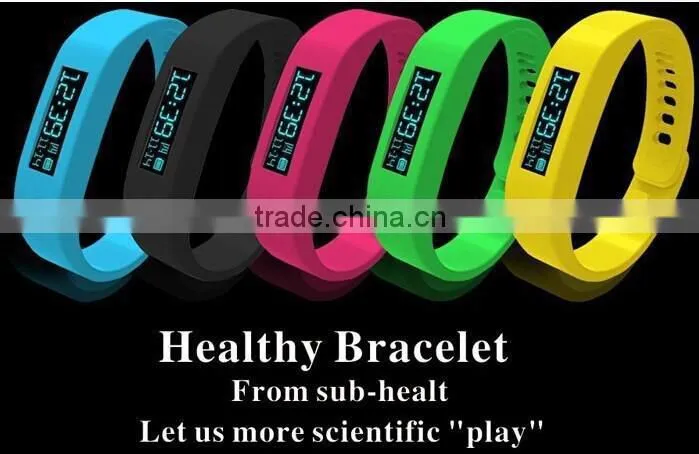 OLED Smart Healthy Bracelet Bluetooth V4.0 Wristband with Pedometer Tracking Caloria Compatible with Android & IOS