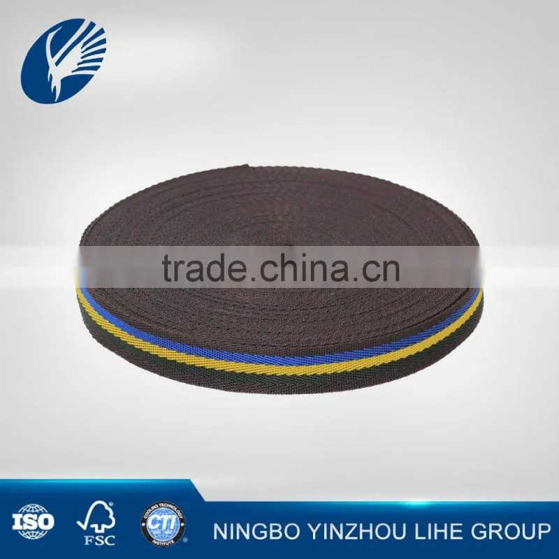 2016 High quality polyester car safety seat belt colored woven webbing tapes