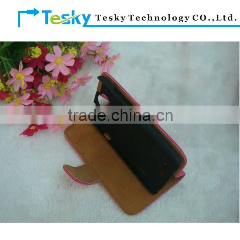 wallet leather phone case for htc one x card holder
