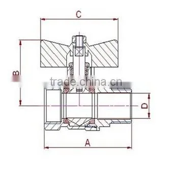 VG206 Brass gas ball valve