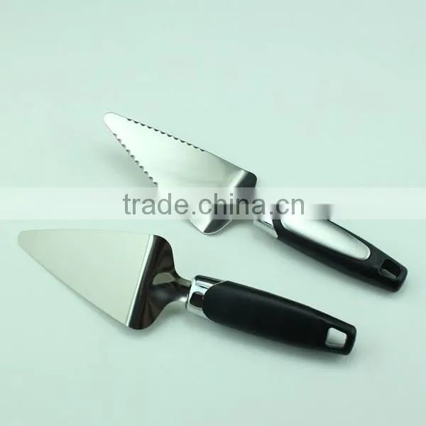 430 Stainless Steel Pizza Cutter Server With Soft Plastic Handle