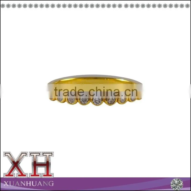 Gold Plated Sterling Silver Bezel Cubic Zirconia Right Hand Ring Wholesale