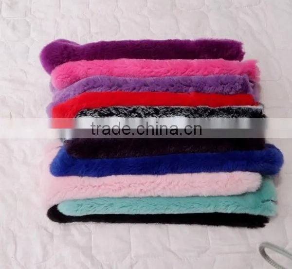 Multicolor Genuine rex rabbit fur plate for garment /ihpone covers