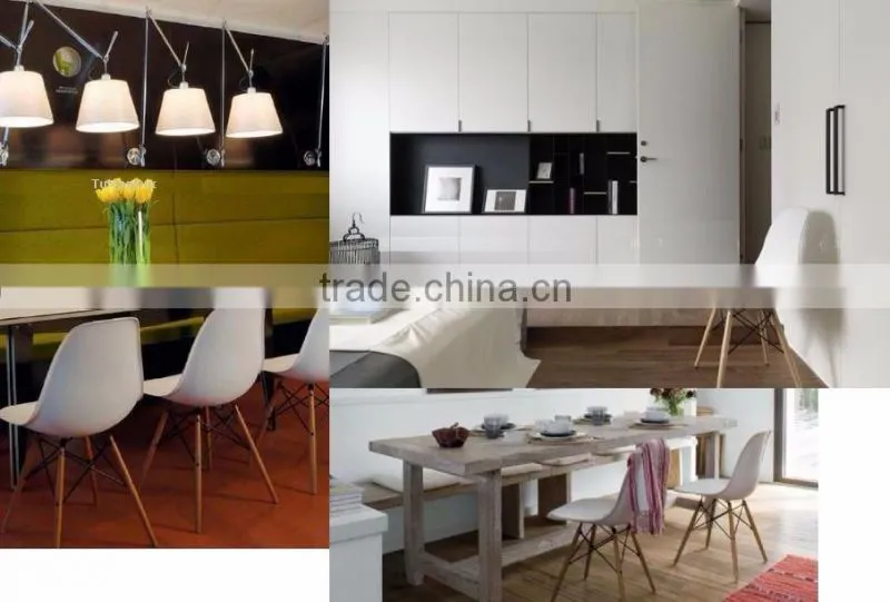 Factroy price plastic wooden with high legs dining chairs wholesale restaurant chairs