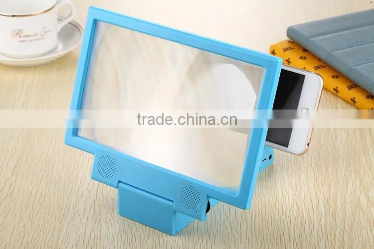 Foldable 3D Mobile Phone Enlarge Screen Magnifier with speaker,cellphone screen magnifier