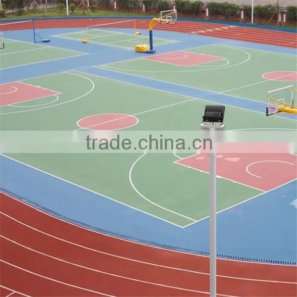 Seamless rubber running track for school