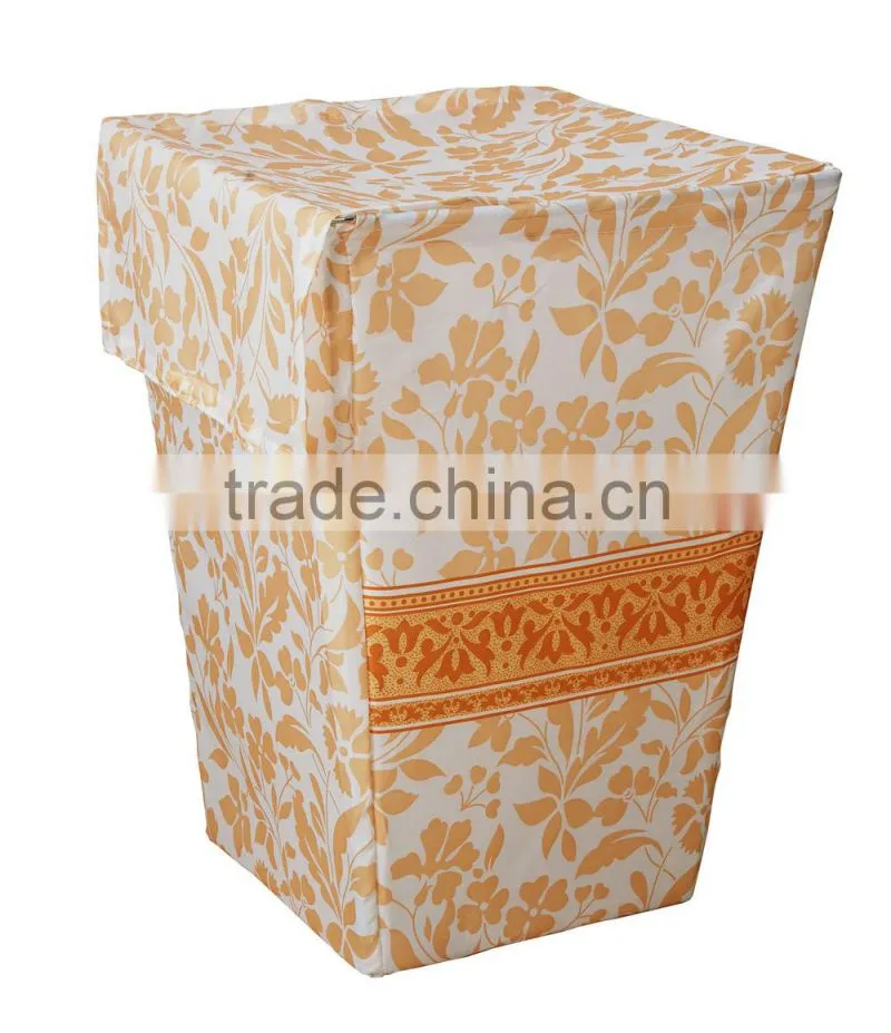 Square hamper/decorative laundry hamper with flap