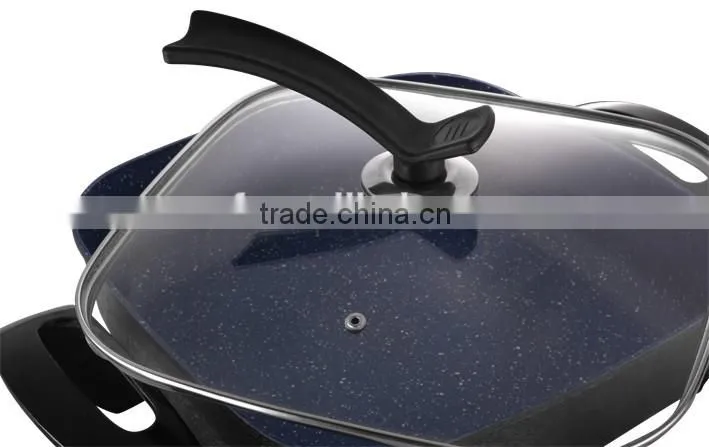 Square Electric Frying Pan With Temperature Adjustable Knob