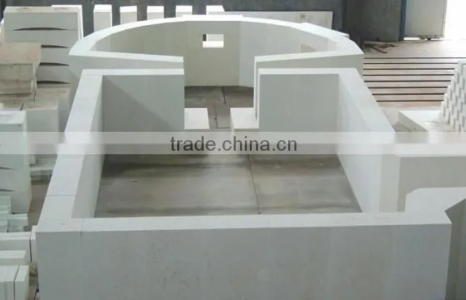 used in glass smelting furnace types of refractory bricks fused cast azs block