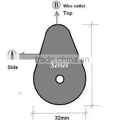 Drop-shaped Cable Retractor Security Tether