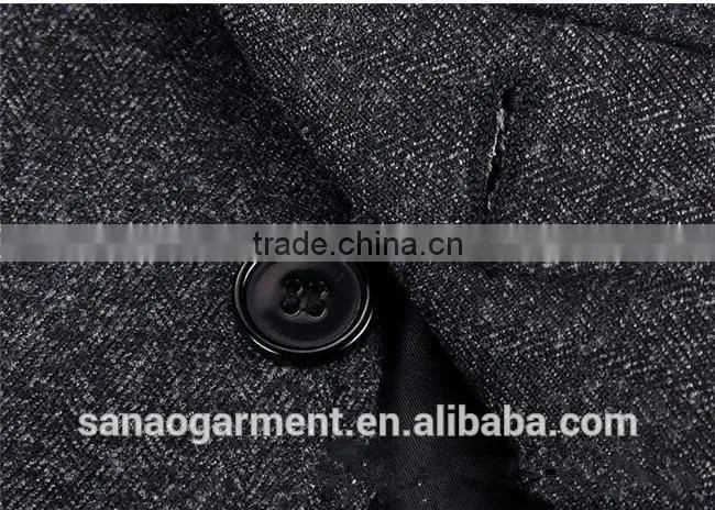 2015 Europe gentleman casual winter men's wool overcoat