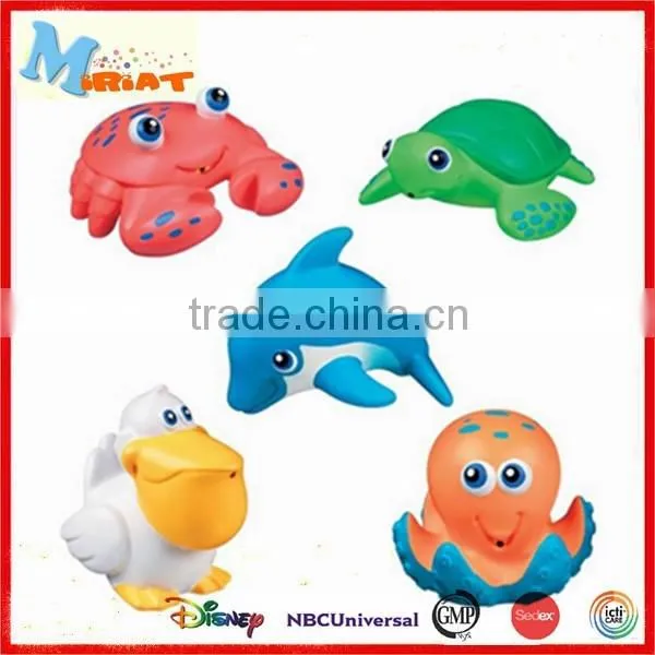 Soft vinyl small cartoon baby octopus bath toy