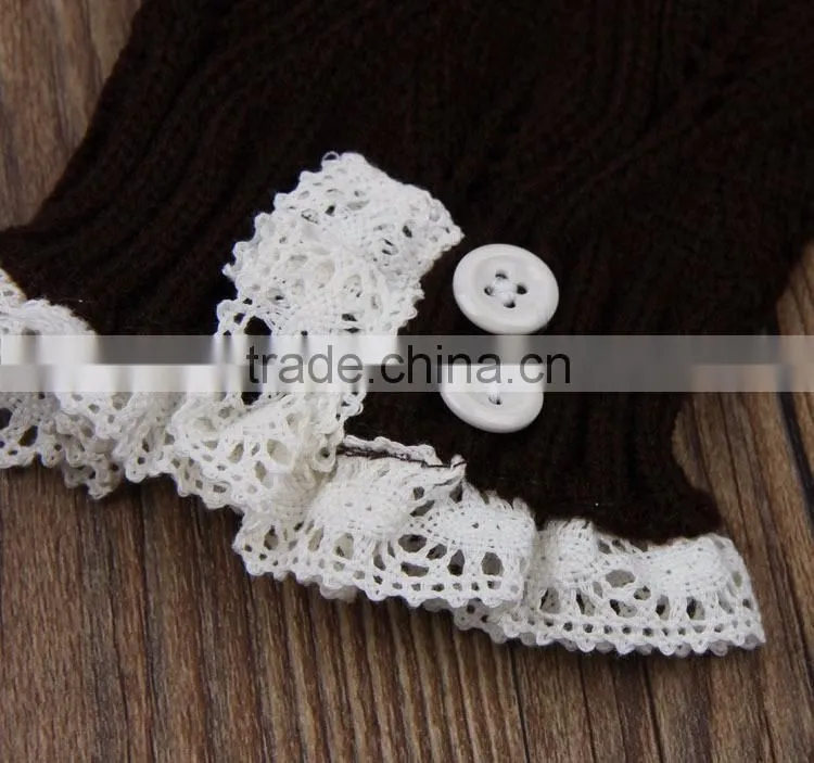 Wholesale Fashion Acrylic Knitted Leg Warmers Crochet Womens Lace Leg Warmers