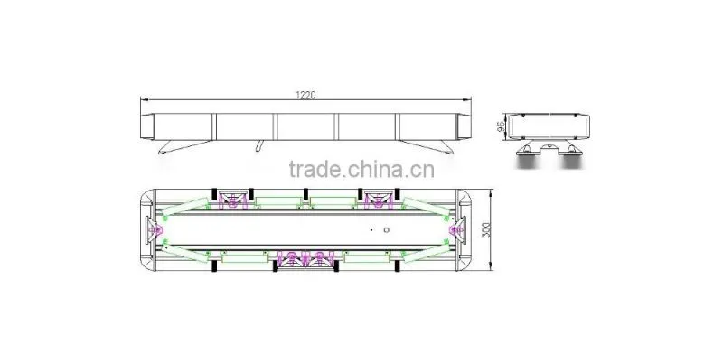 Qilen 102W Large Power Slim LED Lightbar TD-7206-S0H