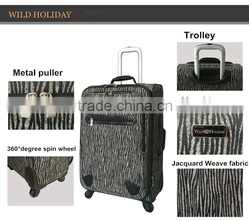 2014 New Design Jacquard Weave Travel Luggage