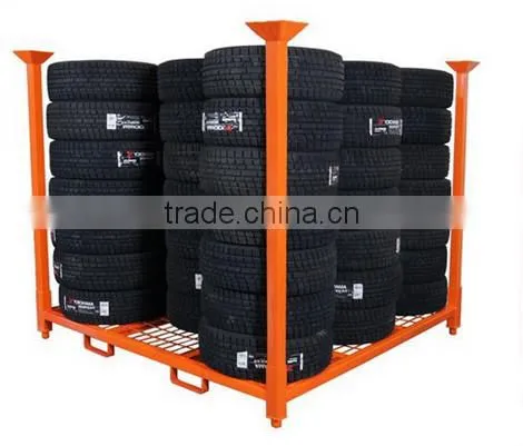 Warehouse storage equipment foldable tire rack