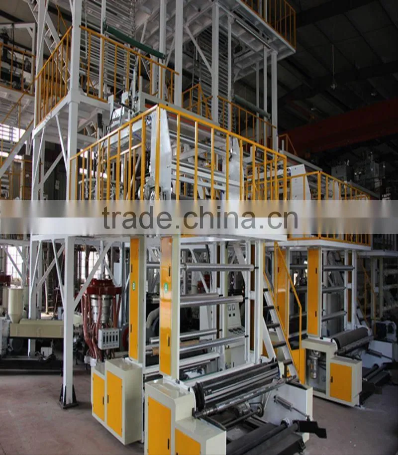 Hot shrinkable blown film machine