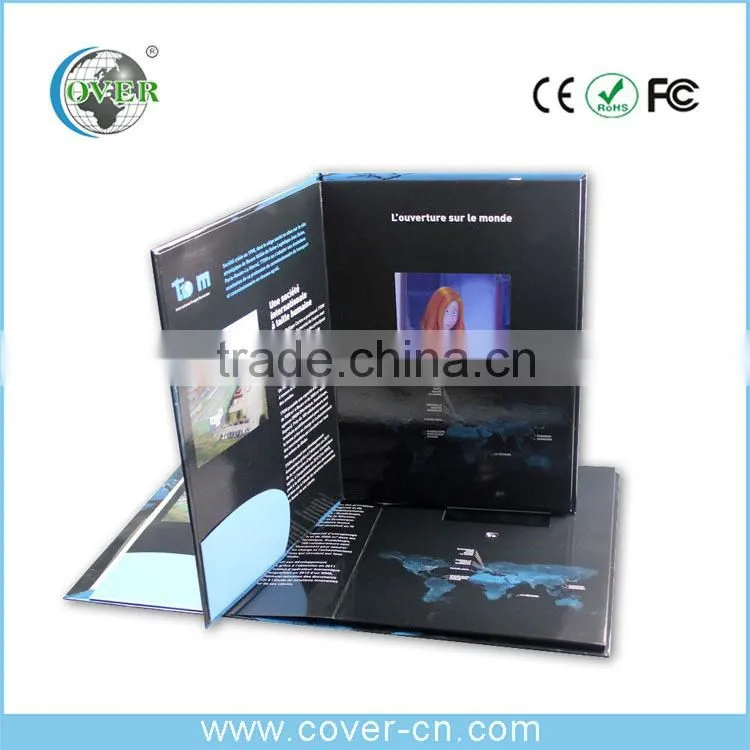 A5 Brochure 4.3'' LCD Video Greeting Card, Video Brochure Card For Promotion