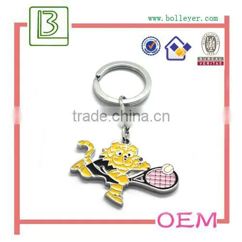 custom printing logo metal golf keychain gift