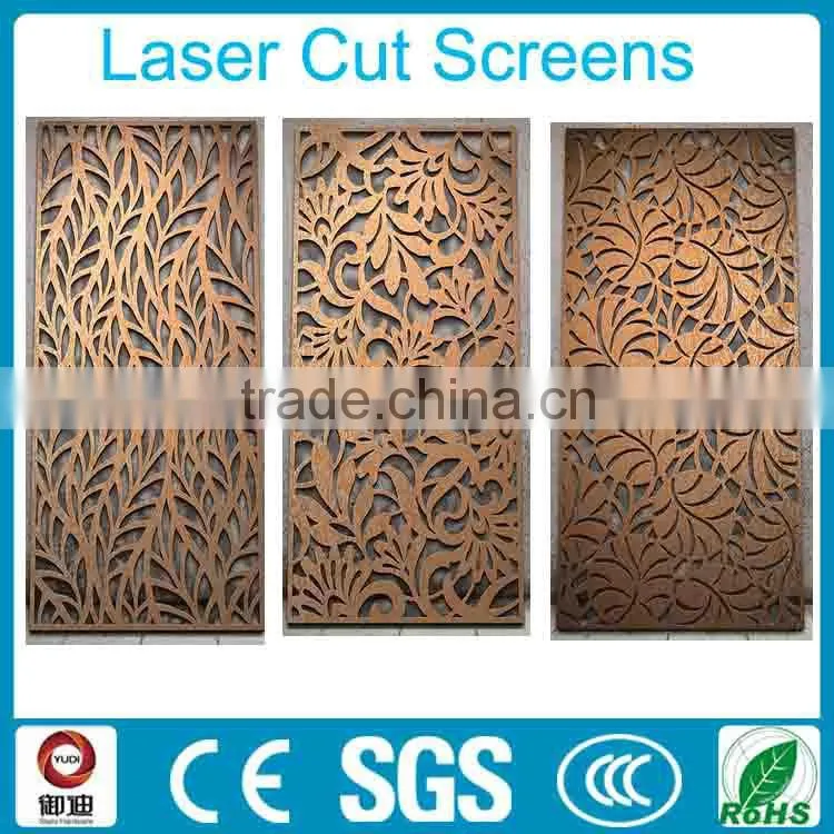 decorative metal laser cut folding room screens