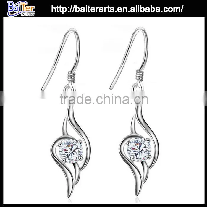 Popular jewelry alloy austria rose gold crystal drop earrings