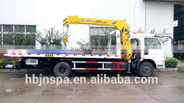 multifuctional DFAC dongfeng 4ton tow truck mounted crane for sale