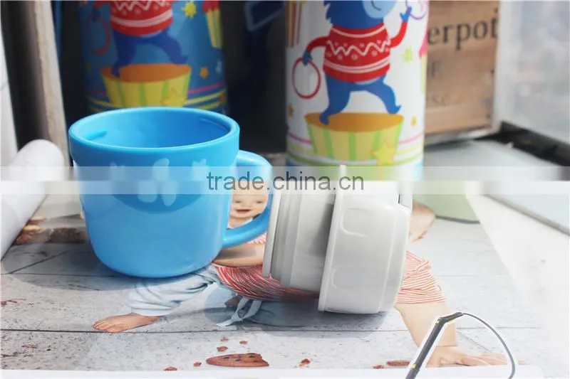 High quality double wall stainless steel Children vacuum flask with 2 cups