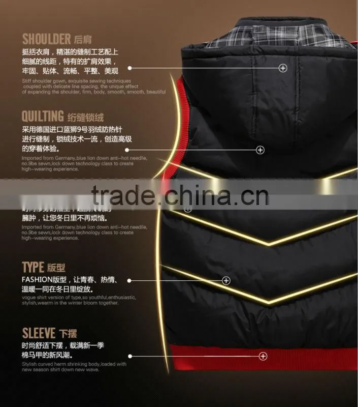 wholesale custom padded vest jackets for winter 1328