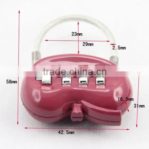 High quality Zin Alloy changeable combination lock,combination padlock,kidney shape digital lock, CH-138