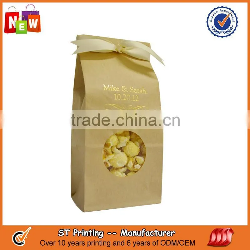 Custom design kraft window paper bag