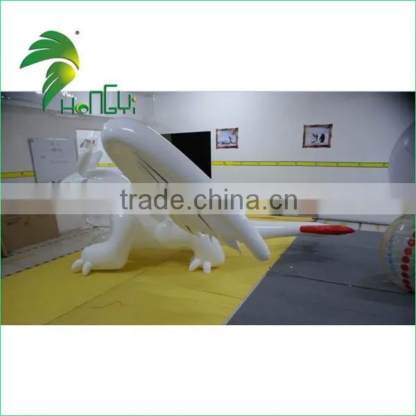 3M Long Best Quality White TPU Inflatable Toothless Dragon Animals Cartoon From Hongyi Toy