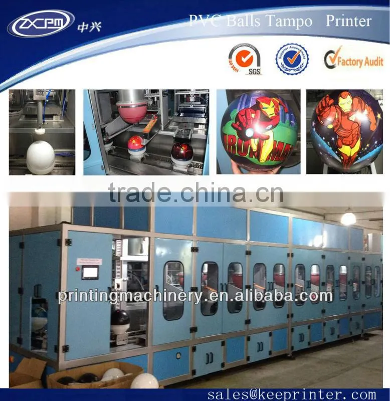 Tampo printing machine for PVC balls