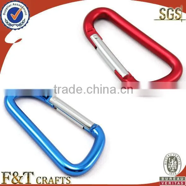 wholesale black climbing clips metal custom carabiner with custom laser logo