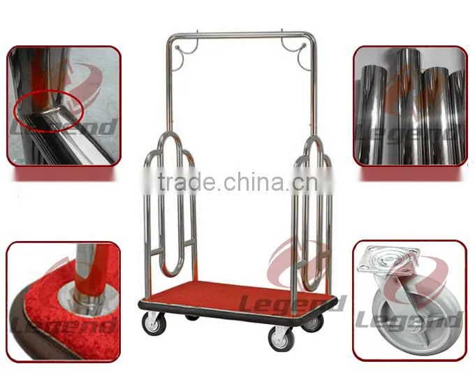 Classic Lightweight hotel luggage cart wheels