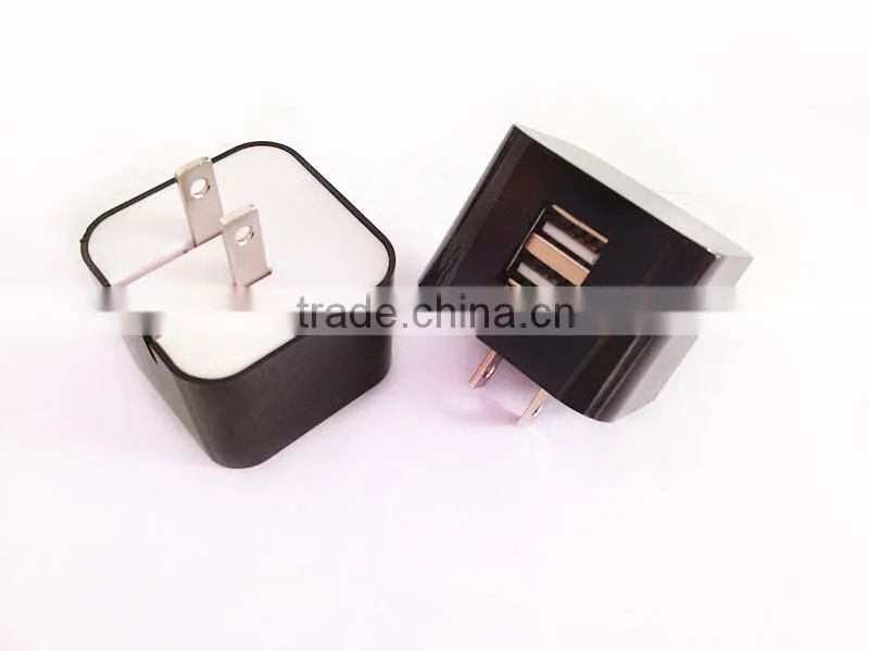 OEM/ODM service 5V 3.1A US folding plug dual usb wall charger flat home wall charger for Samsung HTC