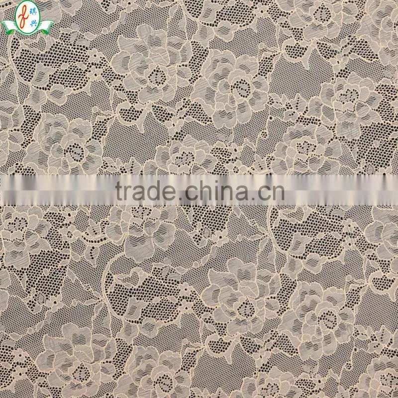 white stretch jacquard lace fabric