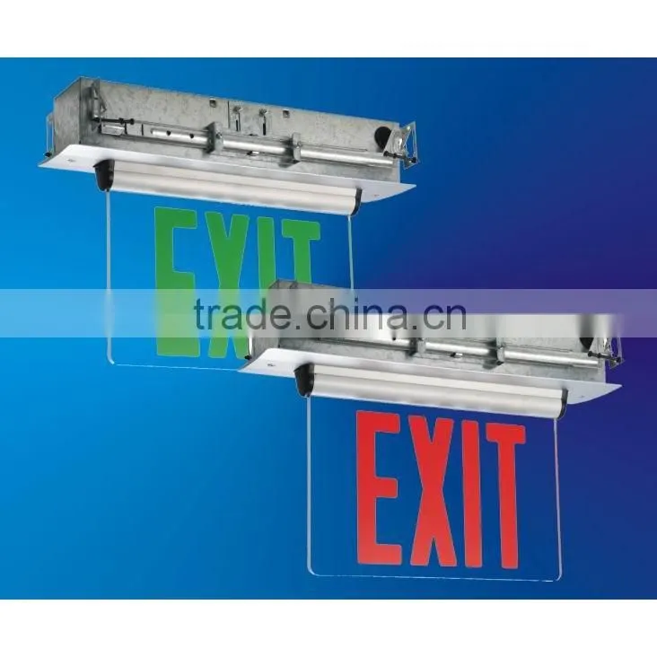 UL recessed exit sign