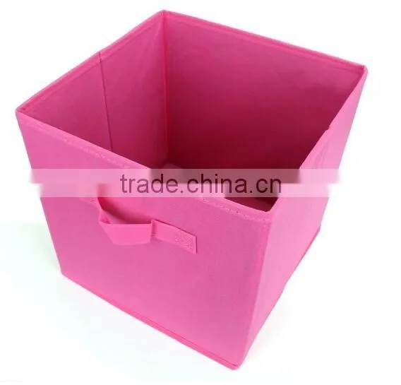 2016 Pink Non-Woven Fabric Light Storage Box