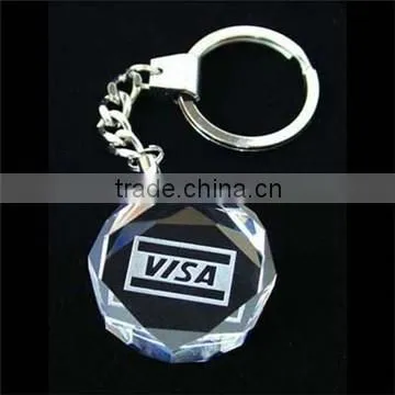 Ford Car Logo Crystal Glass Keyrings Promotional with Led Light