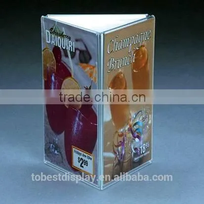 China factory customize acrylic plastic menu holder