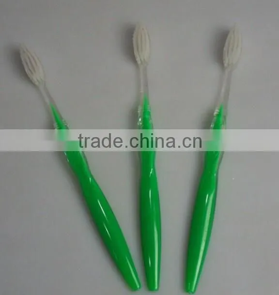 Hotel good 5 star toothbrush green toothbrush