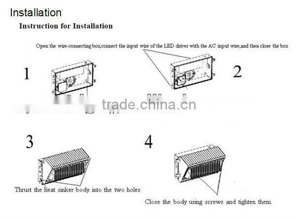 led wall pack 80W IP65 meanwell driver LED Wall light