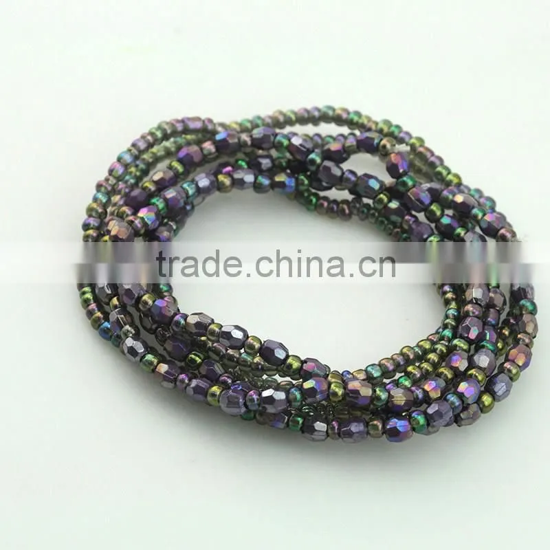 New fashion Multilayer colorful seed bead wrap bracelet