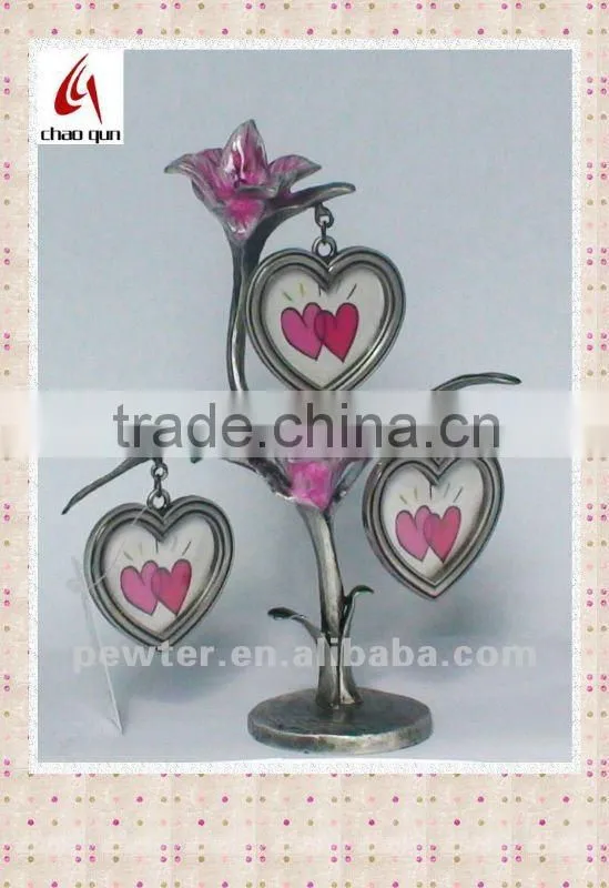 Colorful Flower Photo Frame With Heart-Shaped