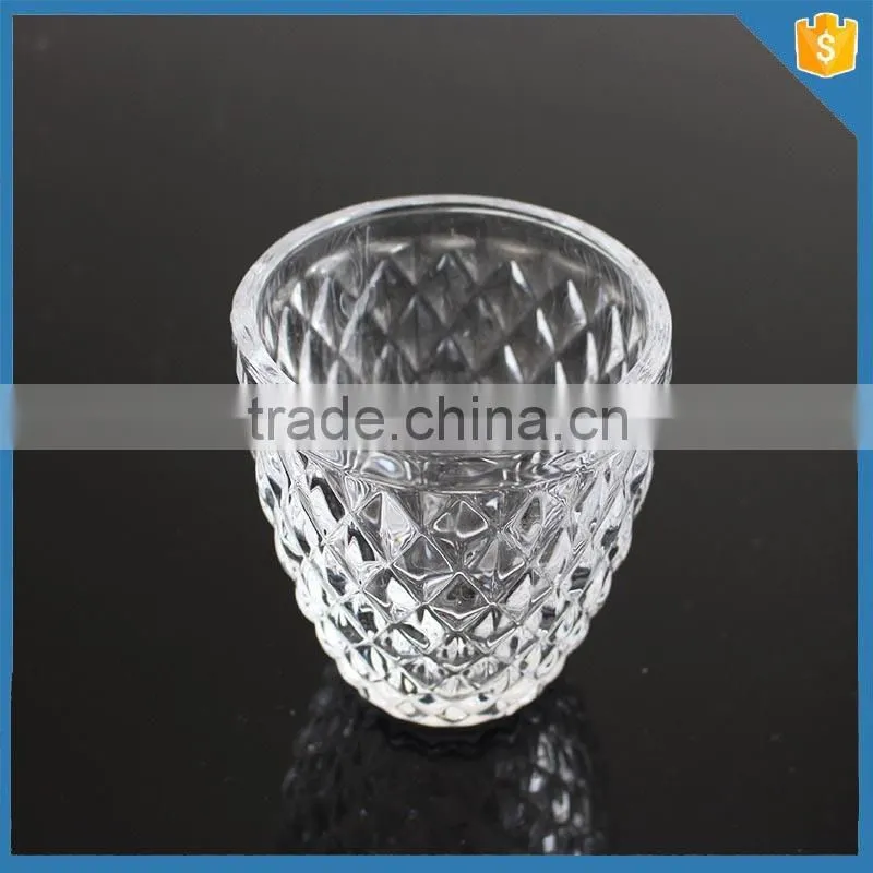Thicked crystal glass water tumbler with round bottom