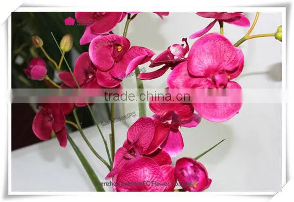 plastic orchid flower plants silk decoration orchid flower