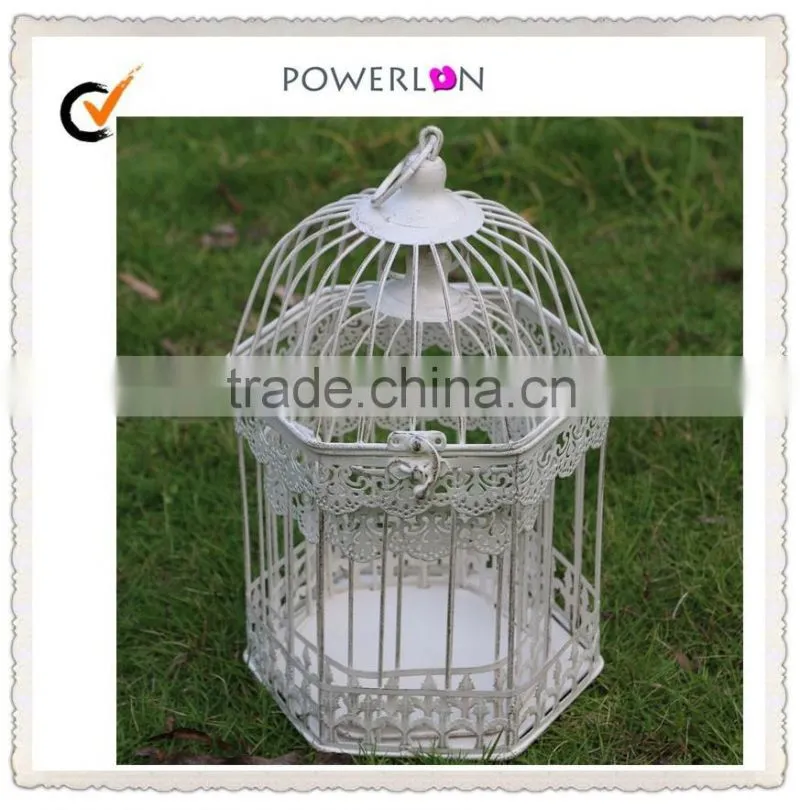 New design Hot Sale Metal Wire Mesh Pentagon Hanging Bird Cages