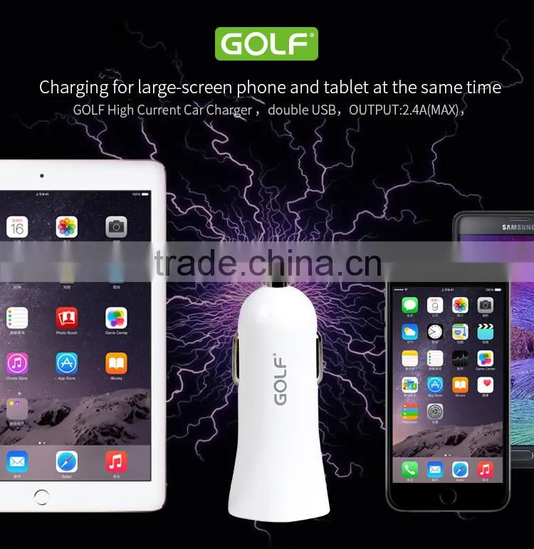 golf new dual usb car charger new products looking for distributor faster business opportunities distributor