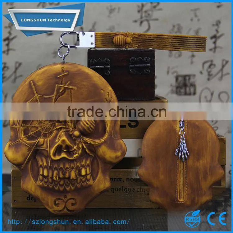 silicone skull head bags attached accessories